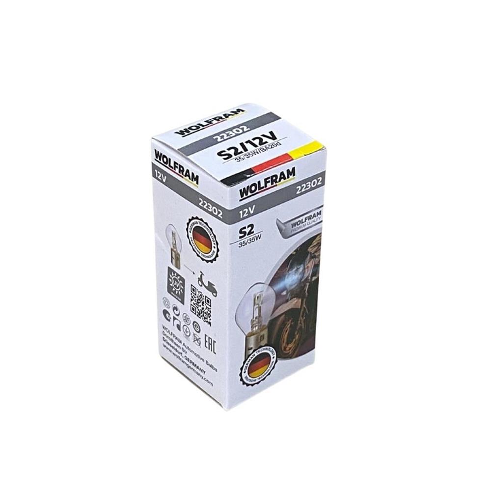 AMPUL S2 12V 35W/35W STANDART IŞIK MOTOSİKLET ( ÇİFT SOĞUTMALI )