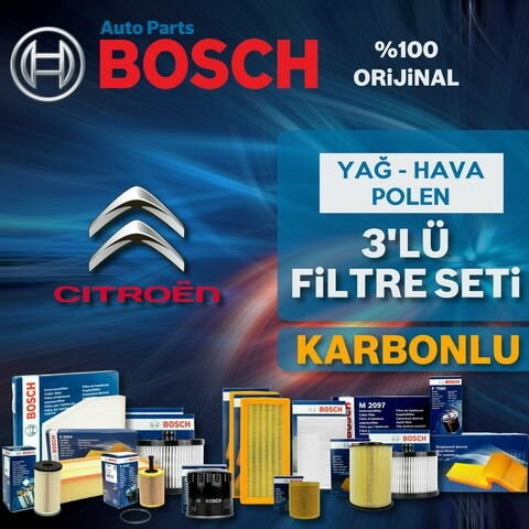 Bosch Citroen Berlingo 1.6 Hdi Filtre Bakım Seti 2006-2013 3KP