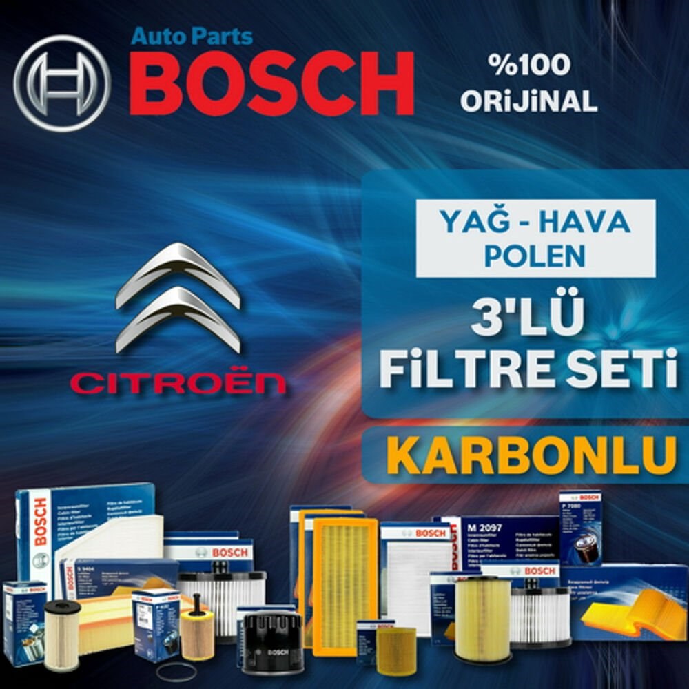Bosch Citroen DS4 1.6 Dizel Filtre Bakım Seti 2014-2021 3KP