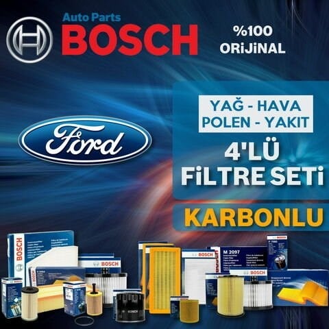 Bosch Ford Fiesta 1.4 1.5 Tdci Filtre Bakım Seti 2013-2016 4KP