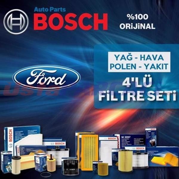 Bosch Ford Focus 1.6 Tdci E5 Filtre Bakım Seti 2011-2015 4NP