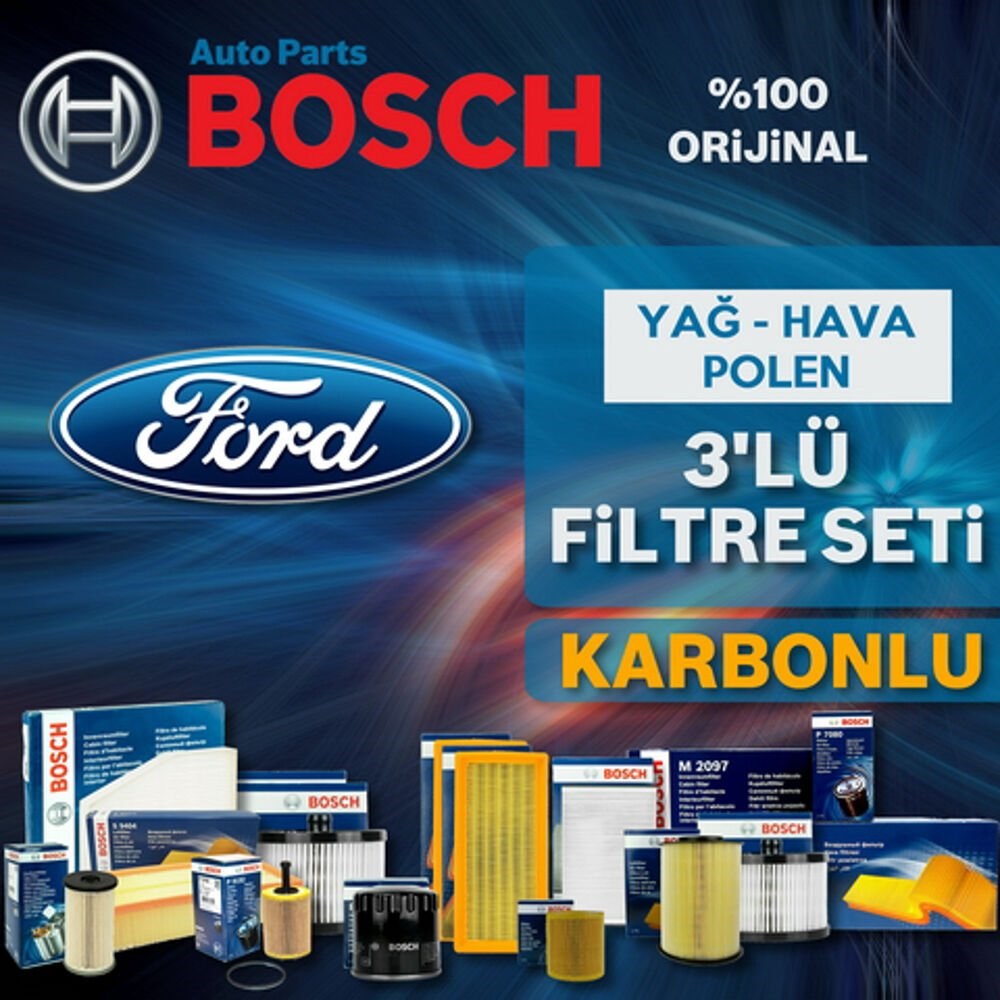 Bosch Ford Focus 1.6 Ti-Vct Filtre Bakım Seti 2011-2018 3KP