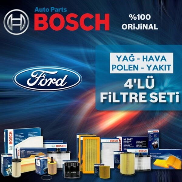 Bosch Ford Fusion 1.6 Tdci Filtre Bakım Seti 2005-2013 4KP