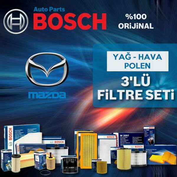 Bosch Mazda 3 1.6 Benzin Filtre Bakım Seti 2009-2013 3NP