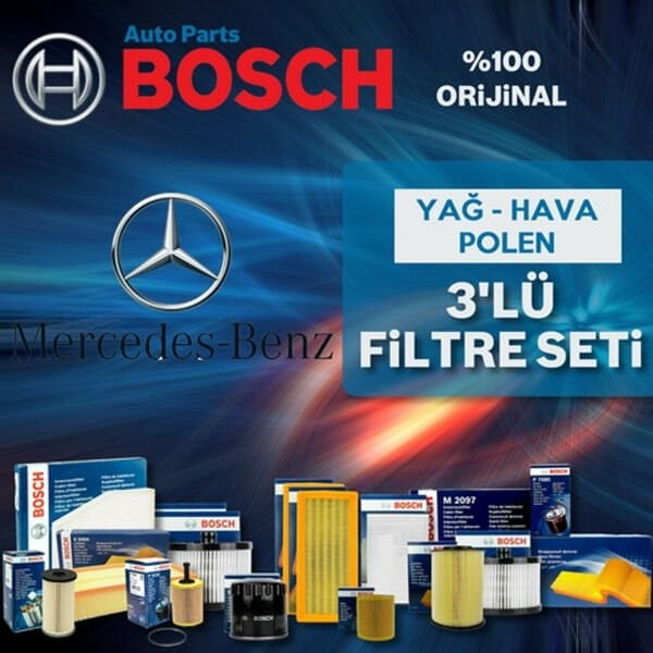 Bosch Mercedes A Serisi A150 W169 Filtre Bakım Seti 2005-2008 3KP