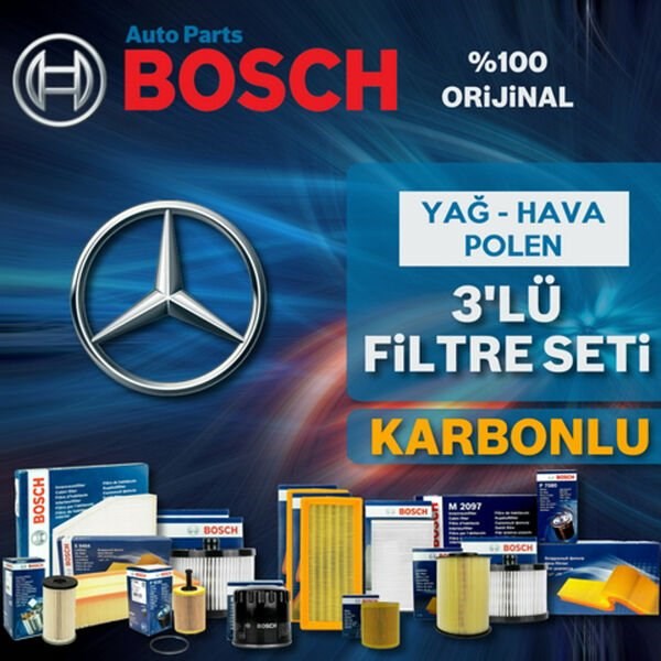 Bosch Mercedes C Serisi C180 1.8 Cgi Filtre Bakım Seti 2010-2012 3KP