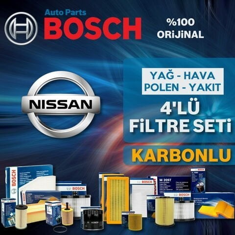 Bosch Nissan Qashqai 1.5 Dci K9K Filtre Bakım Seti 2014-2018 4KP