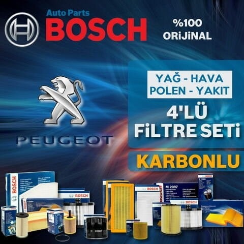 Bosch Peugeot Partner 1.6 Hdi Filtre Bakım Seti 2008-2013 4KP