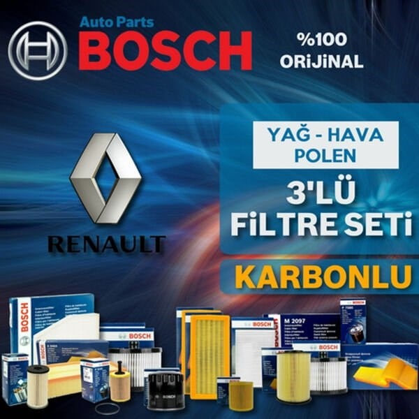 Bosch Renault Laguna 3 1.6 16V Filtre Bakım Seti 2008-2011 3KP