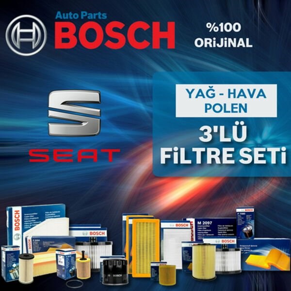 Bosch Seat Leon 1.6 Benzin Filtre Bakım Seti 2003-2006 3NP AEH-AKL-APF