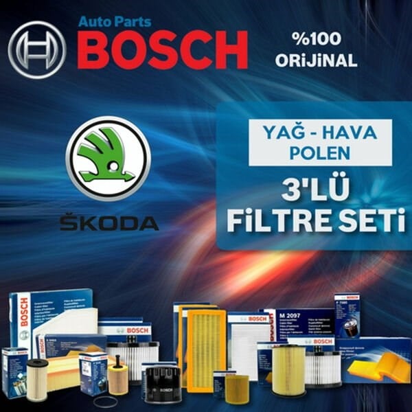 Bosch Skoda SuperB 1.6 Tdi Filtre Bakım Seti 2010-2015 3NP CAY