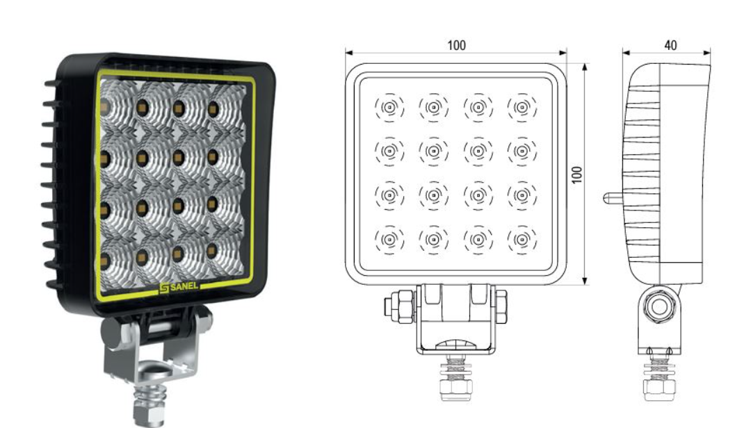 ÇALIŞMA LAMBASI 12V-24V 6 LEDLİ 18W 1500 LUMEN SU GEÇİRMEZ