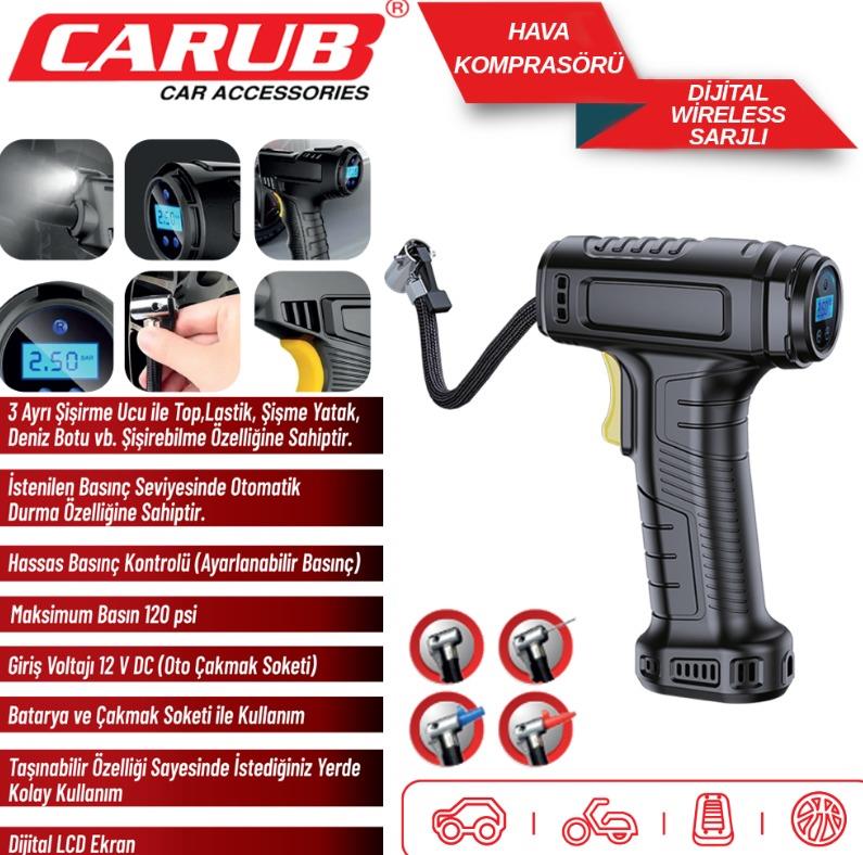 Carub Hava Kompresörü Dijital Wireless Şarjlı