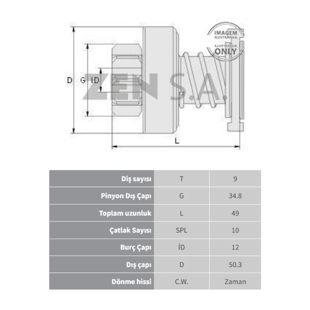 DİŞLİ 9 DİŞ LOMBARDIGNI / PANCAR MOTOR SANZIMANLITOYOTA AVENSIS TD