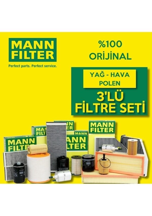 Mann-Filter Citroen Nemo 1.4 Hdi Filtre Bakım Seti 2008-2014 3NP