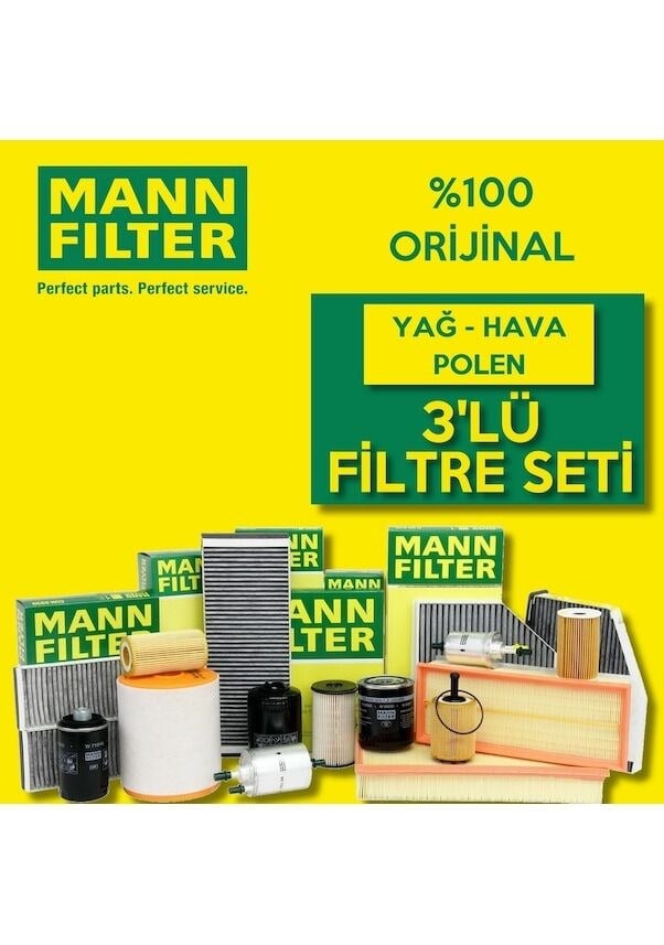 Mann-Filter Fiat Palio 1.3 Mjet Filtre Bakım Seti 2003-2012 3NP