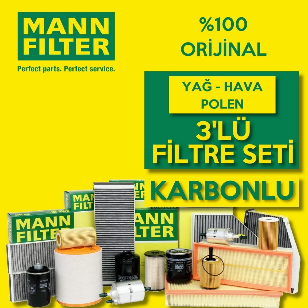 Mann-Filter Opel Crossland 1.2 Turbo Filtre Bakım Seti 2017-2024 3KP