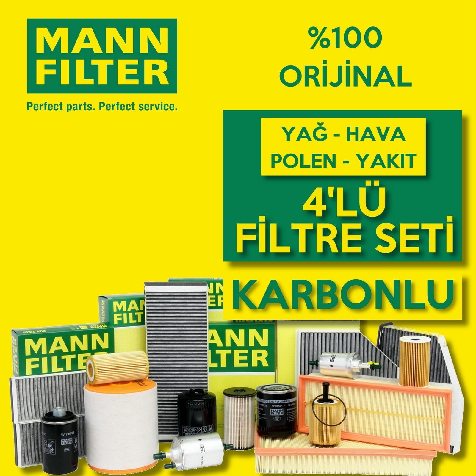 Mann-Filter Renault Megane 4 1.5 Dci Filtre Bakım Seti 2016-2022 4KP