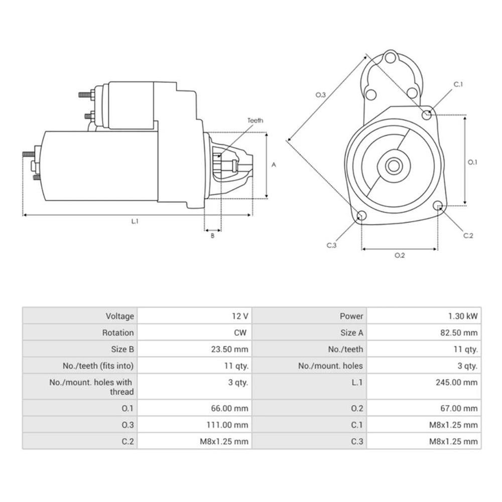 MARŞ MOTORU (1 Kw 12V)ŞAHİN - DOĞAN - KARTAL (ESKİ