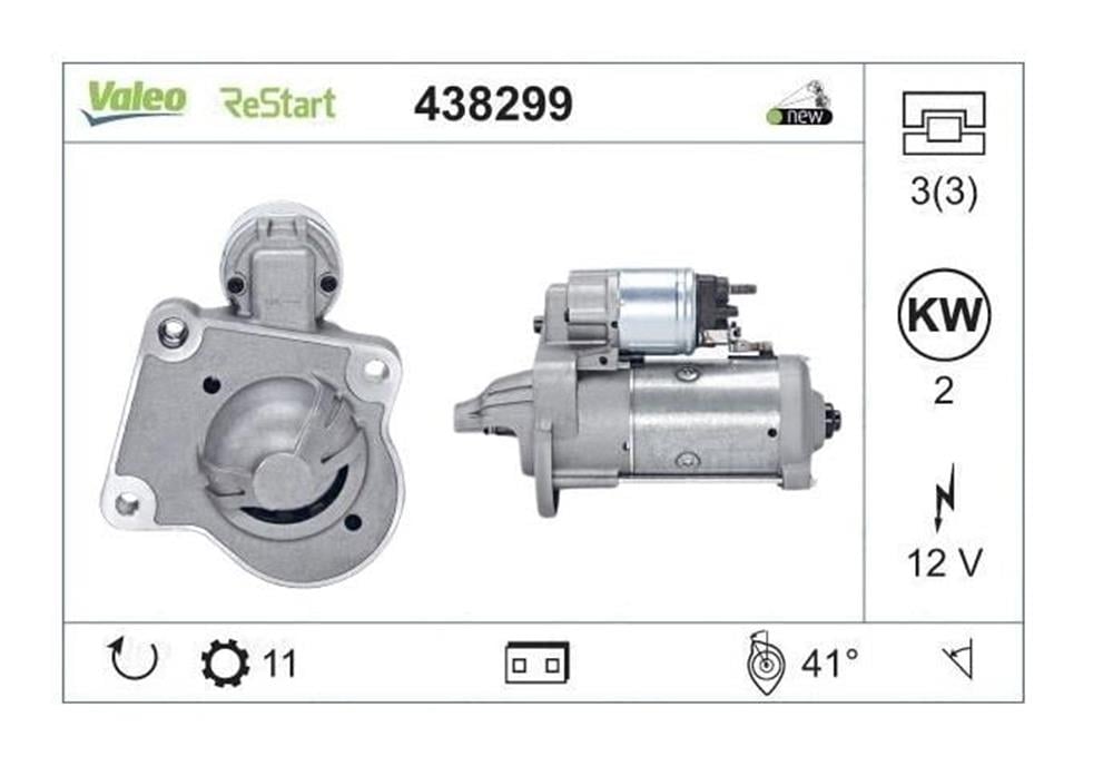 MARŞ MOTORU 12V 11DİŞ 2.0KW FORD FOCUS III C-MAX (START STOP)