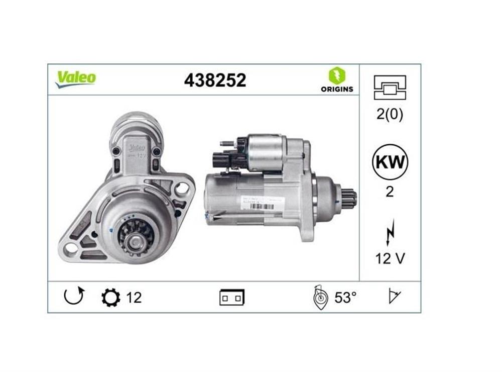 MARŞ MOTORU 12V 12DİŞ 2KW VW GOLF POLO AUDI A1 A3 1.6 TDI
