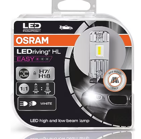 OSRAM H7/H18 EASY LED FAR AMPULU 16W İKİLİ KUTU