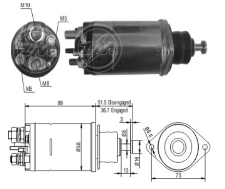 OTOMATİK DELCO TİPİ 12V 28MT CASE / CUMMINS