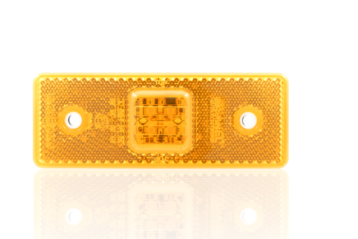 SIDE MARKER DİKDÖRGEN SML02Y 4 LED SARI YAN-AMP KABLOLU -BRAKETLİ SET