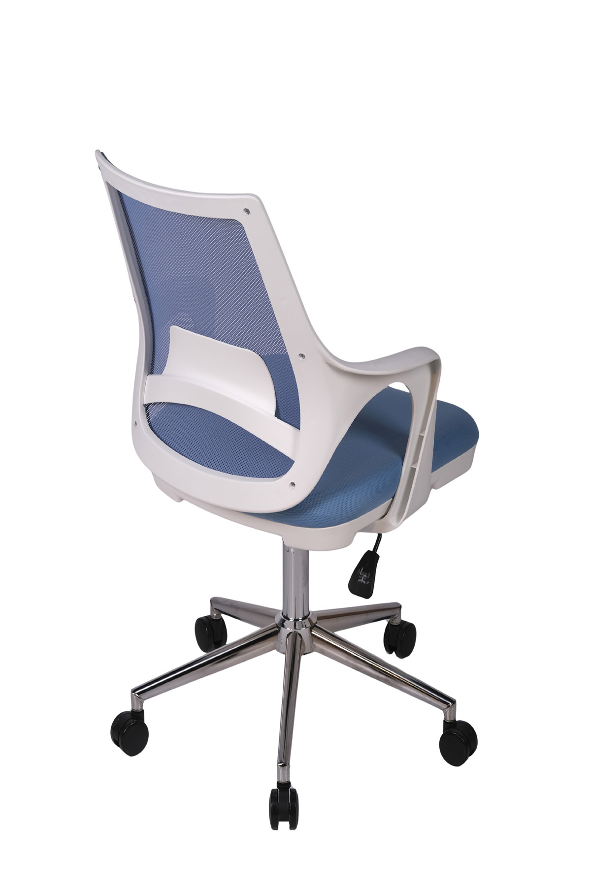 Ofisbazaar Buya Beyaz Fileli Çalışma Koltuğu | Ergonomik Şef ve Toplantı Koltuğu Açık Mavi