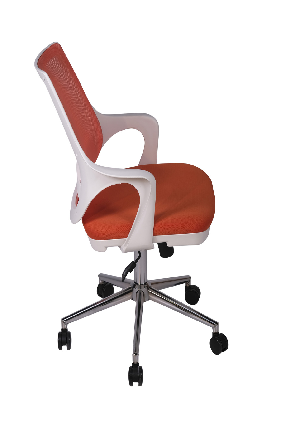 Ofisbazaar Buya Beyaz Fileli Çalışma Koltuğu | Ergonomik Şef ve Toplantı Koltuğu Turuncu