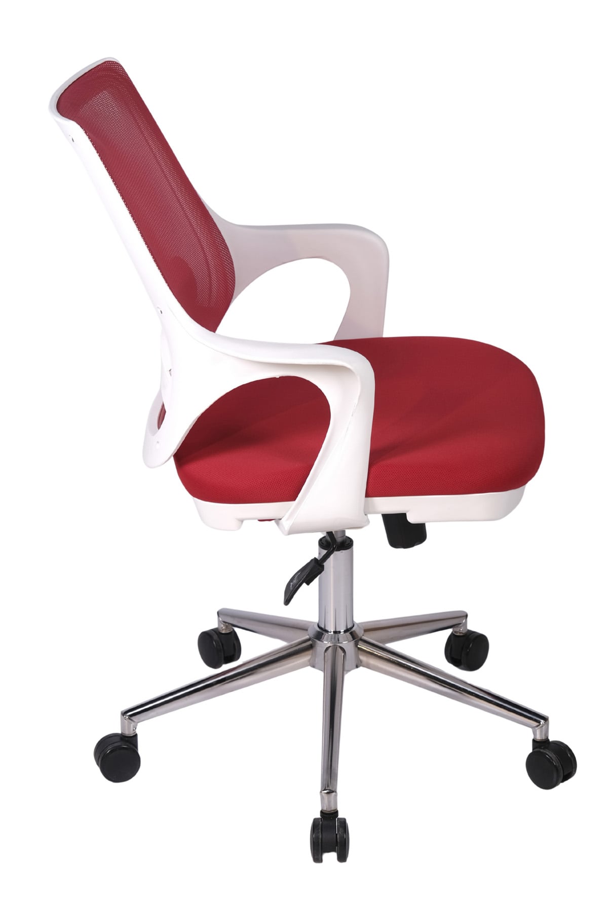 Ofisbazaar Buya Beyaz Fileli Çalışma Koltuğu | Ergonomik Şef ve Toplantı Koltuğu Kırmızı