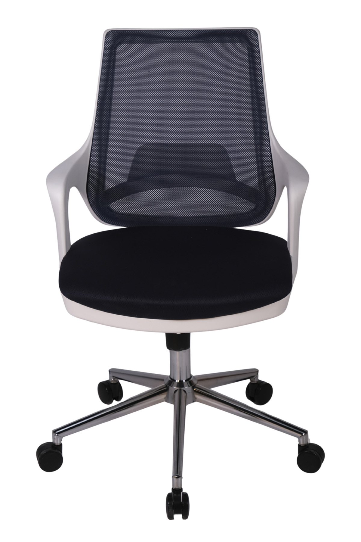 Ofisbazaar Buya Beyaz Fileli Çalışma Koltuğu | Ergonomik Şef ve Toplantı Koltuğu Siyah Fileli