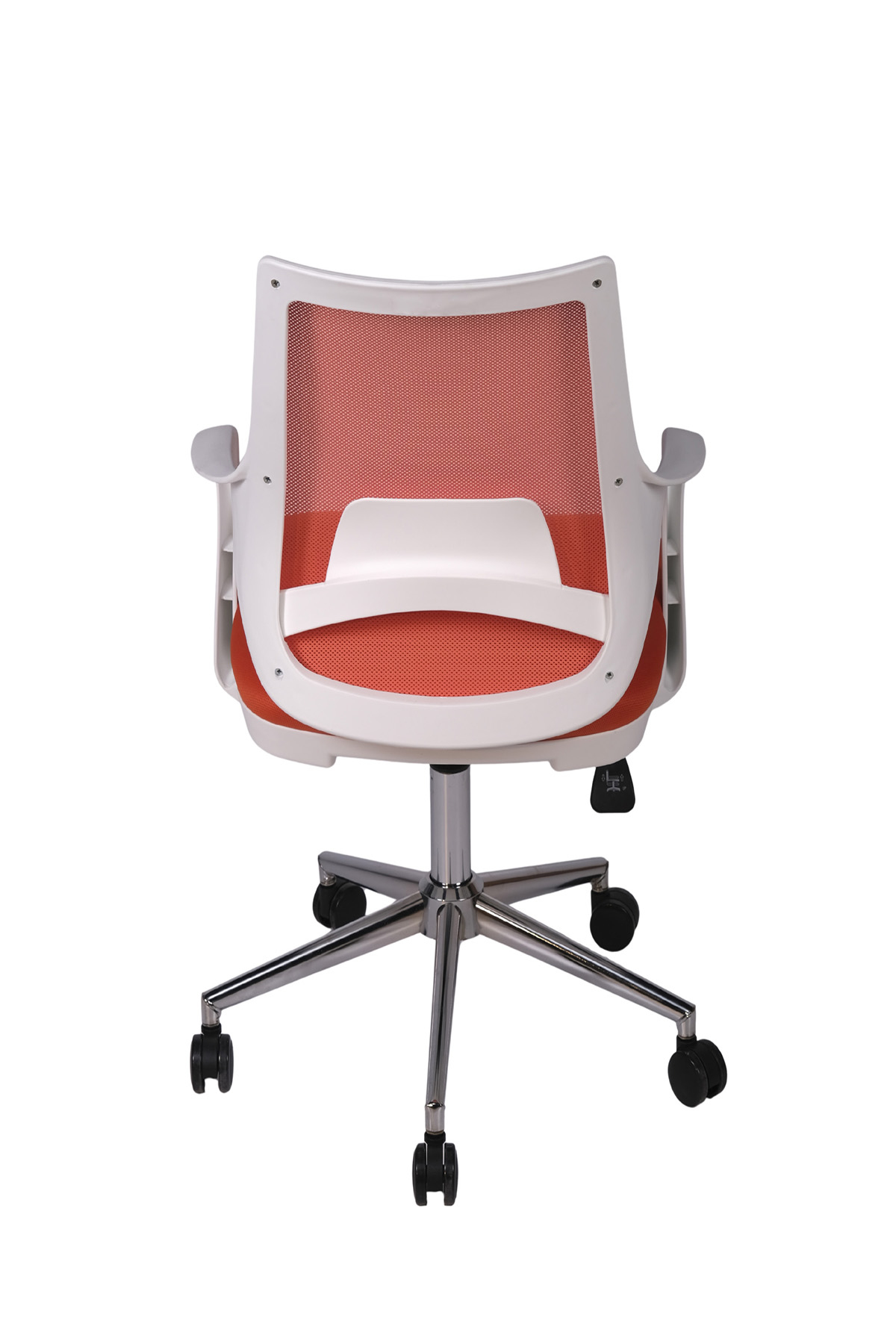 Ofisbazaar Buya Beyaz Fileli Çalışma Koltuğu | Ergonomik Şef ve Toplantı Koltuğu Turuncu