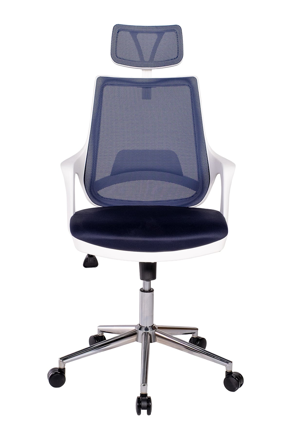 Ofisbazaar Buya Beyaz Fileli Ofis Koltuğu | Ergonomik ve Modern Tasarım Lacivert