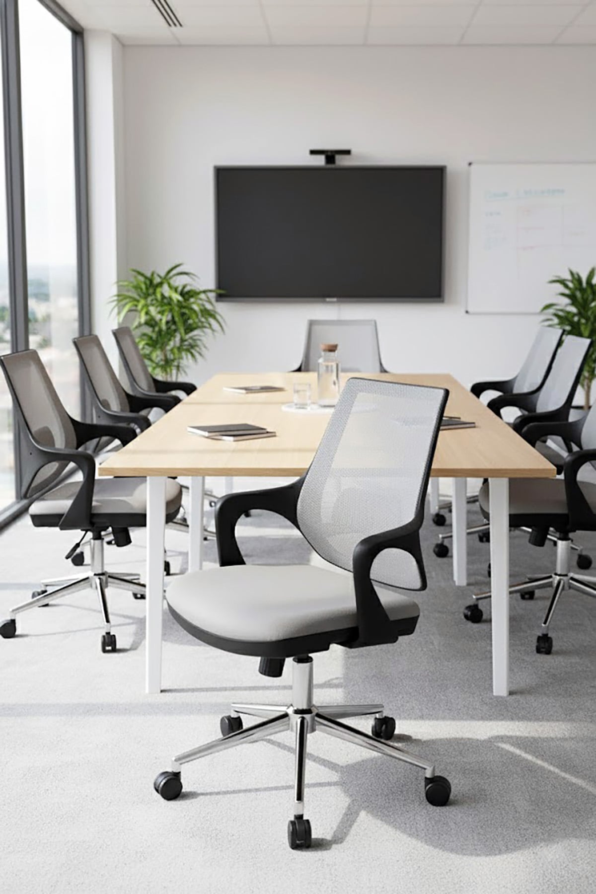 Ofisbazaar Buya Fileli Çalışma Koltuğu | Ergonomik Şef ve Toplantı Koltuğu Gri