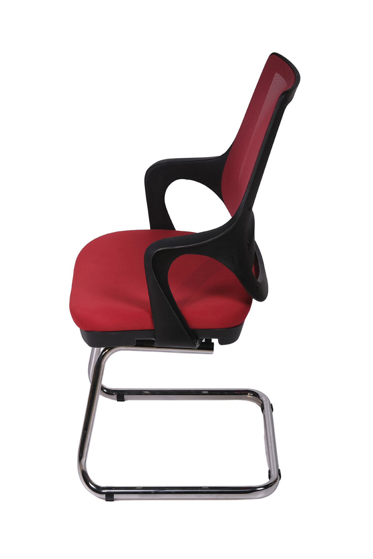 Ofisbazaar Buya Fileli Misafir Koltuğu | Ergonomik Toplantı ve Bekleme Koltuğu Kırmızı