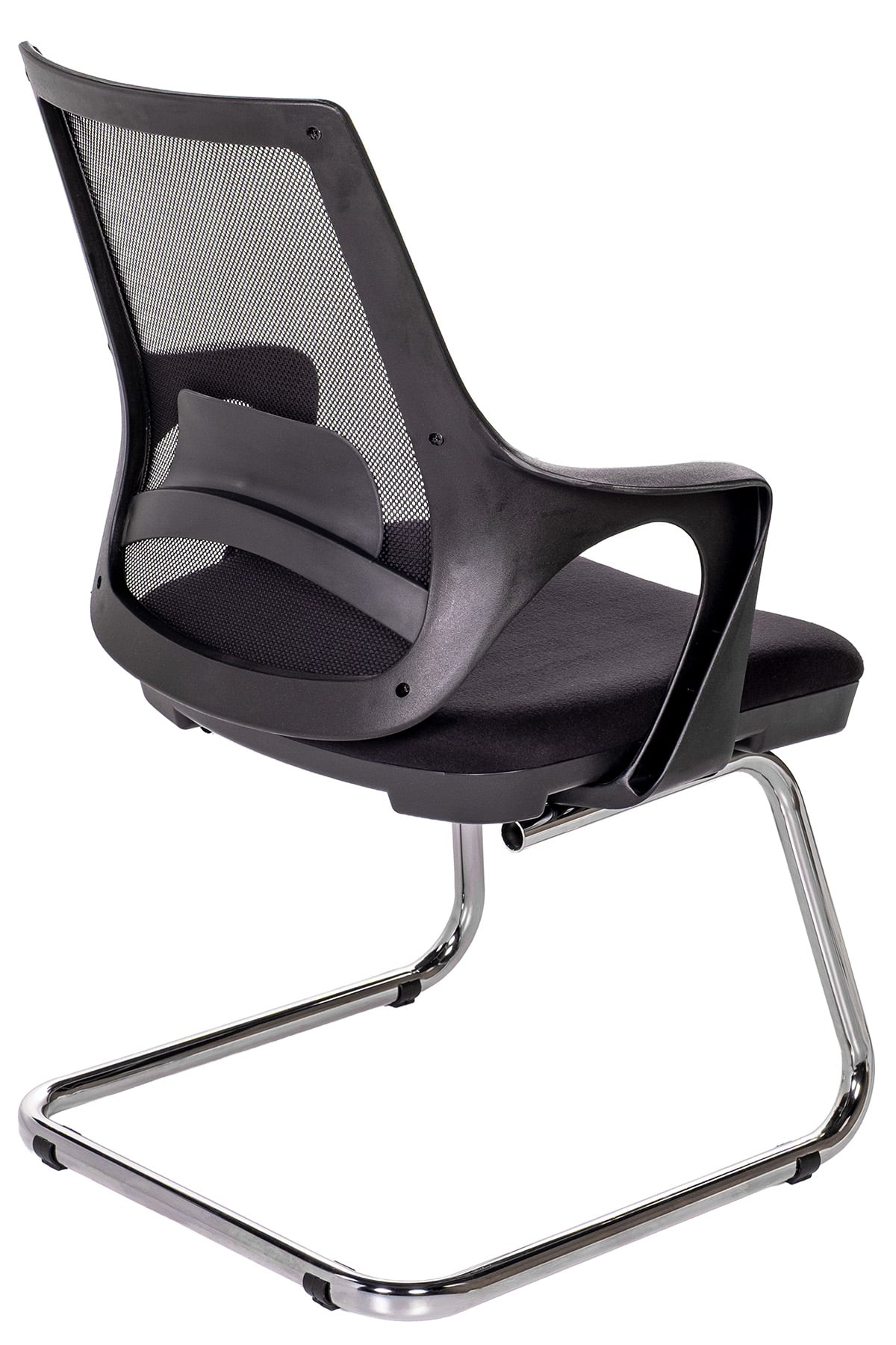 Ofisbazaar Buya Fileli Misafir Koltuğu | Ergonomik Toplantı ve Bekleme Koltuğu Siyah Fileli