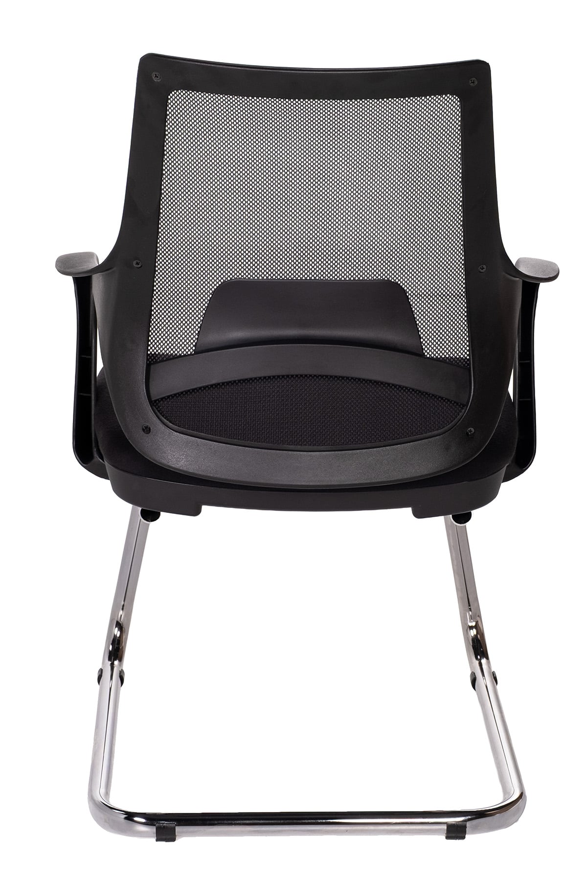 Ofisbazaar Buya Fileli Misafir Koltuğu | Ergonomik Toplantı ve Bekleme Koltuğu Siyah Fileli
