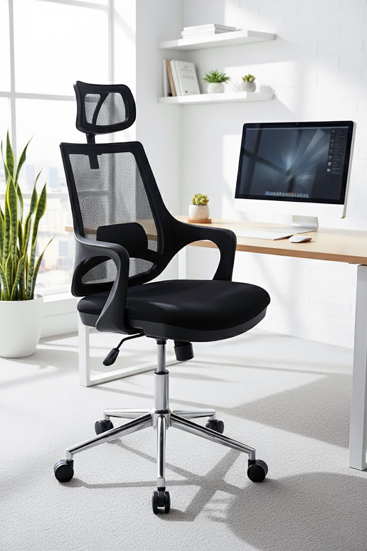 Ofisbazaar Buya Fileli Ofis Koltuğu | Ergonomik ve Modern Tasarım Siyah Fileli