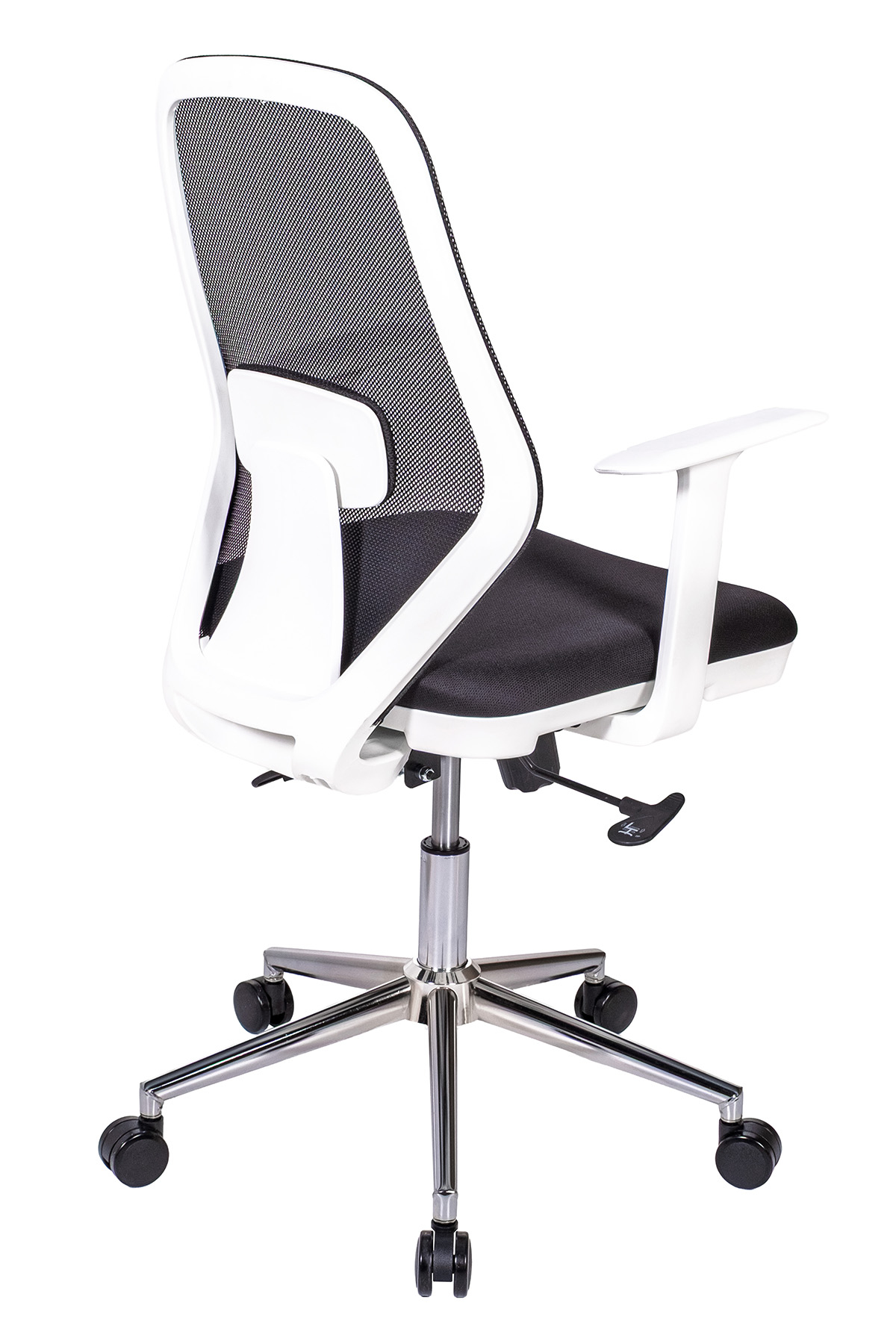 Ofisbazaar Dali Beyaz Fileli Çalışma Koltuğu | Ergonomik Şef ve Toplantı Koltuğu Siyah fileli