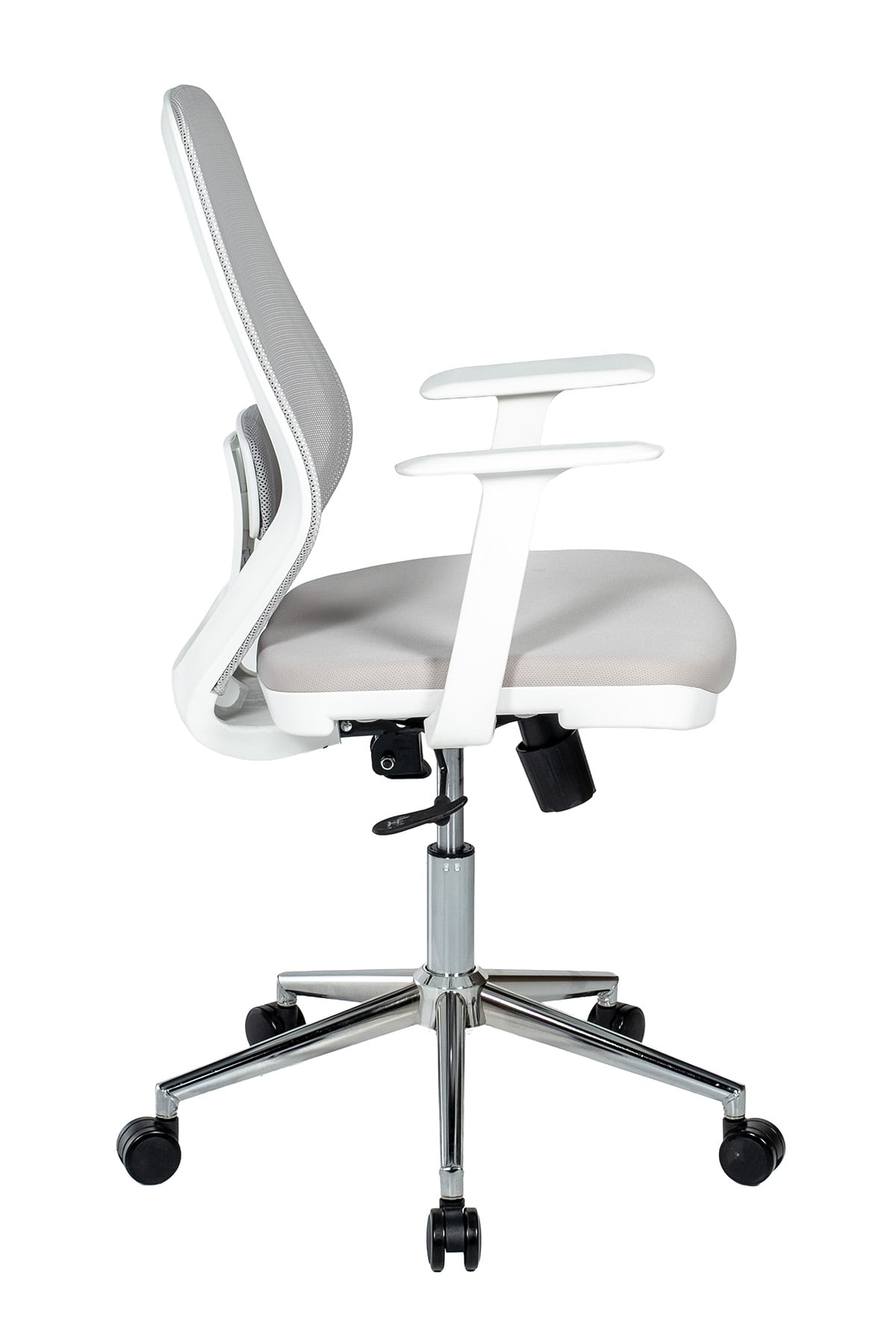 Ofisbazaar Dali Beyaz Fileli Çalışma Koltuğu | Ergonomik Şef ve Toplantı Koltuğu Gri