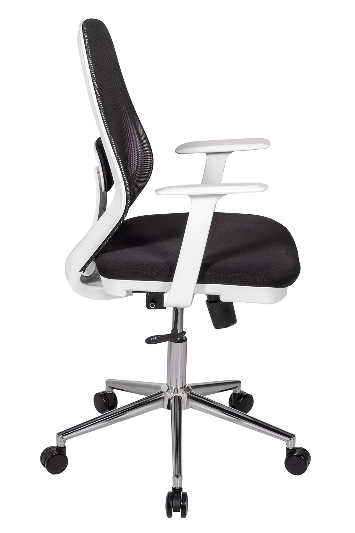 Ofisbazaar Dali Beyaz Fileli Çalışma Koltuğu | Ergonomik Şef ve Toplantı Koltuğu Siyah fileli
