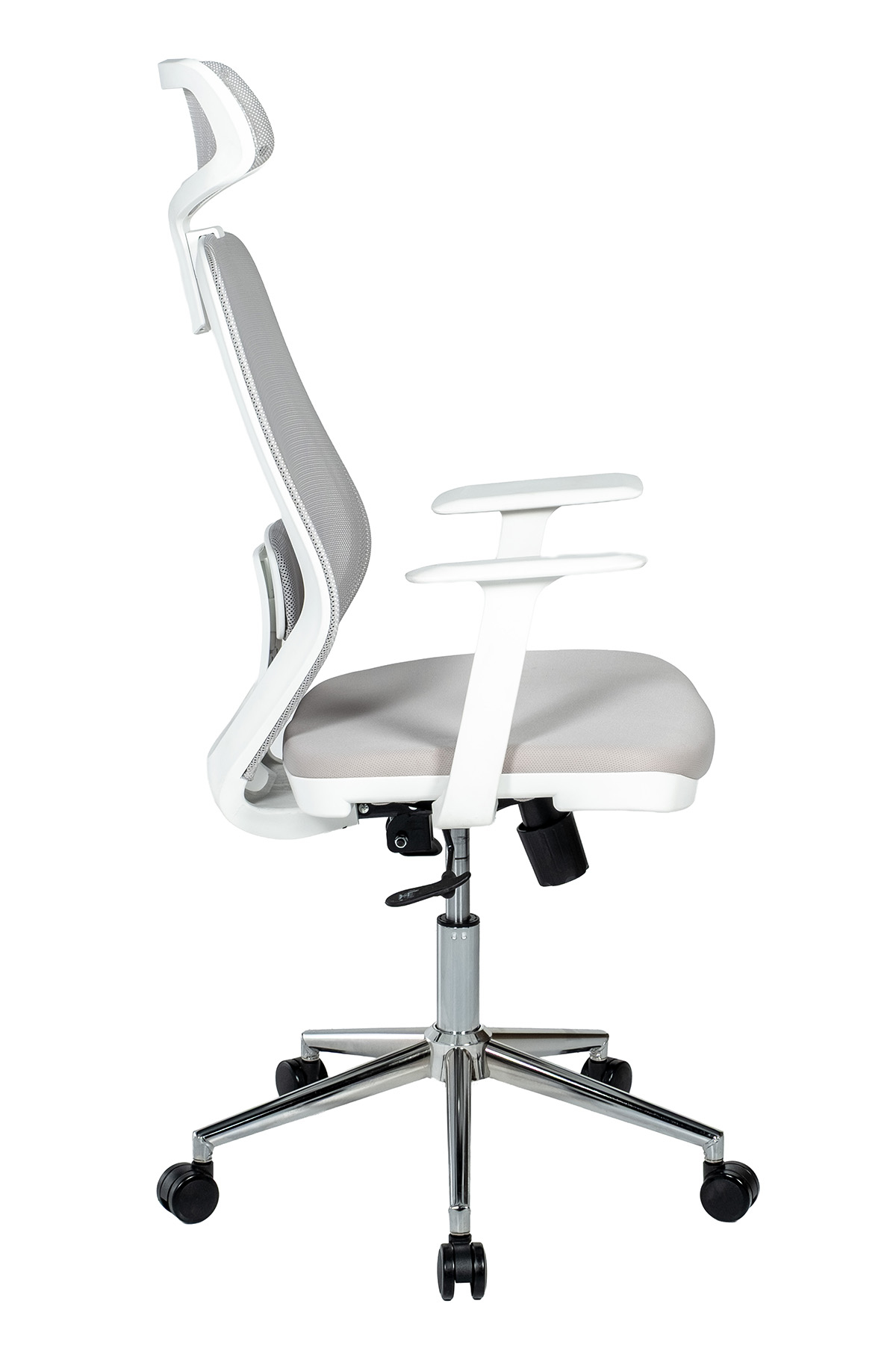 Ofisbazaar Dali Beyaz Fileli Yönetici Koltuğu | Ergonomik Başlıklı Ofis Koltuğu Gri