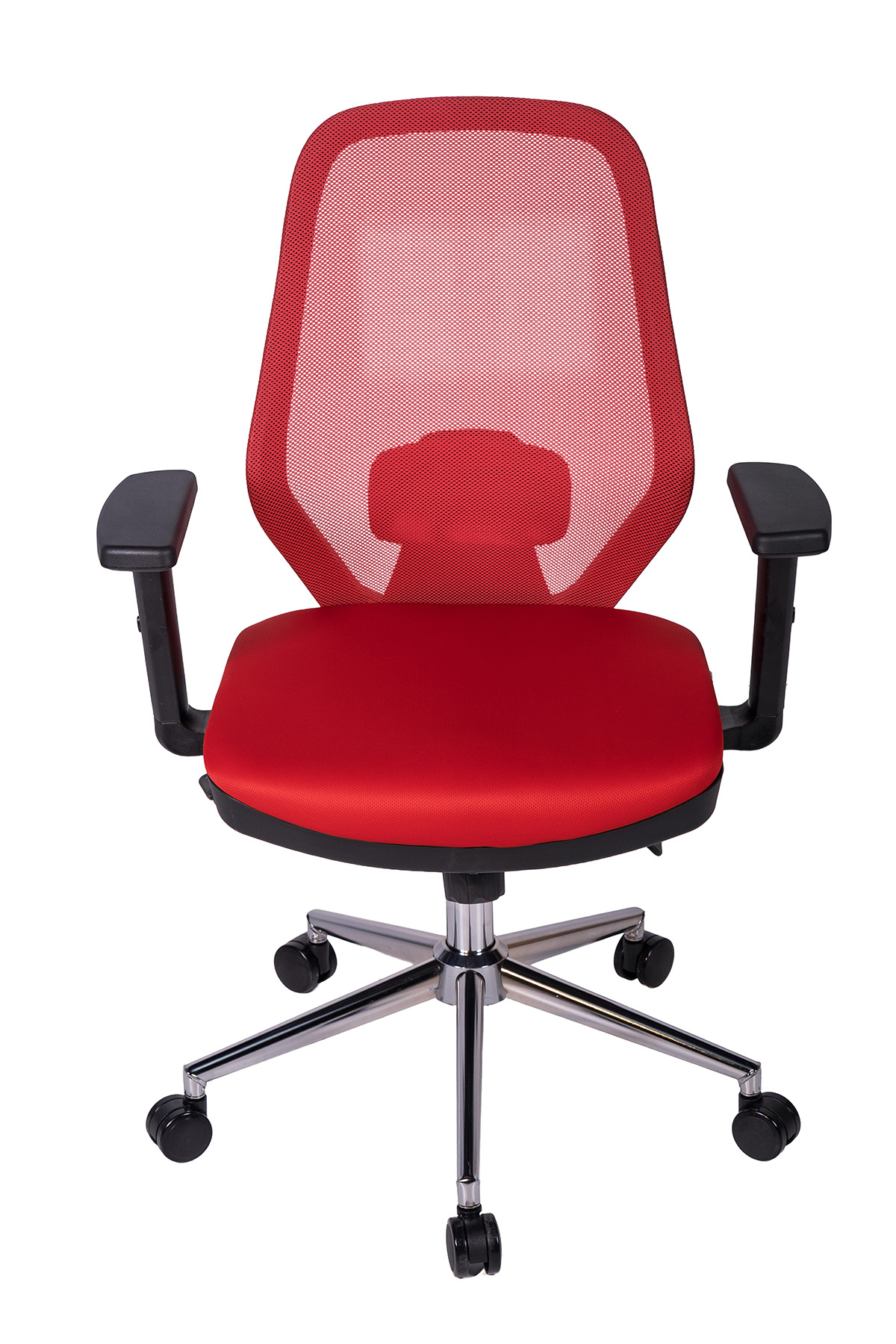 Ofisbazaar Dali Fileli Çalışma Koltuğu | Ergonomik Şef ve Toplantı Koltuğu Kırmızı