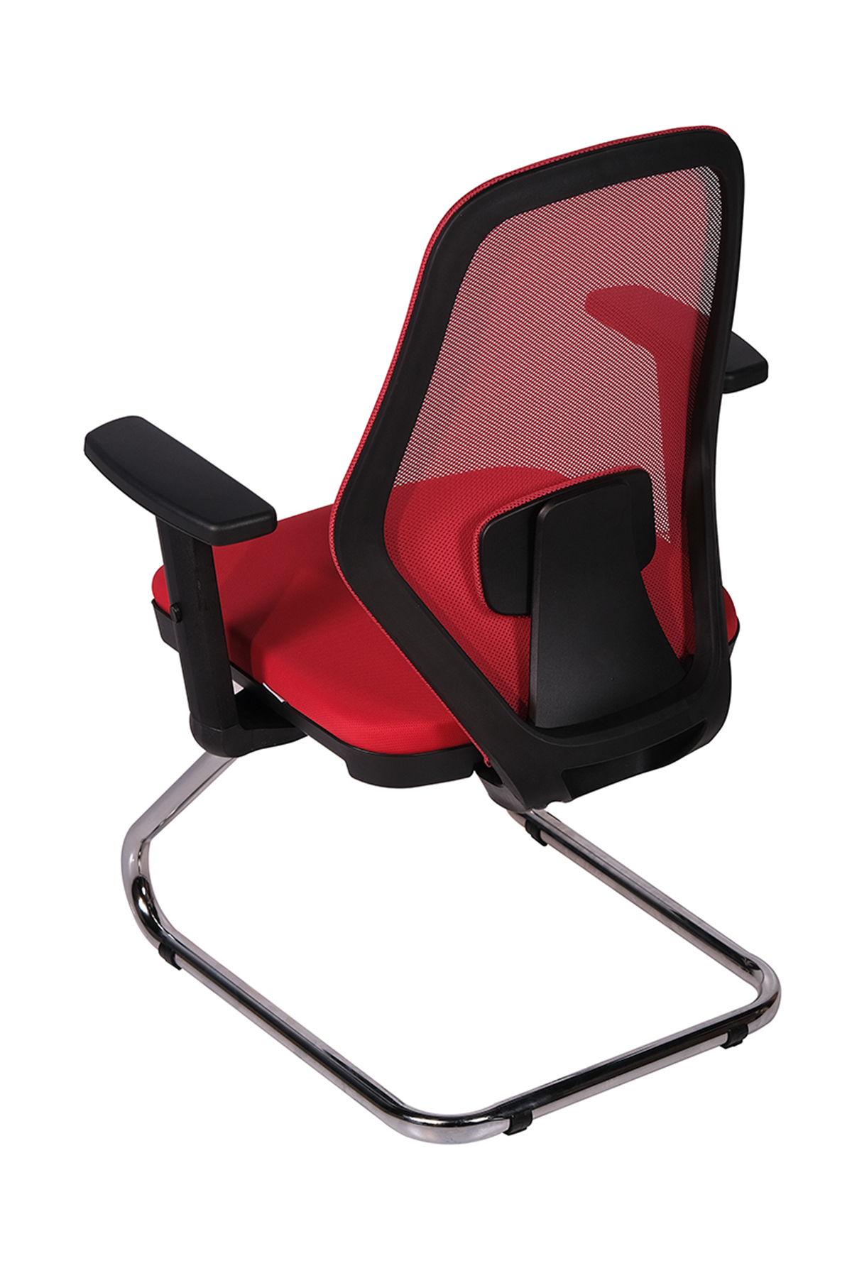 Ofisbazaar Dali Fileli Misafir Koltuğu | Ergonomik Toplantı ve Bekleme Koltuğu Kırmızı