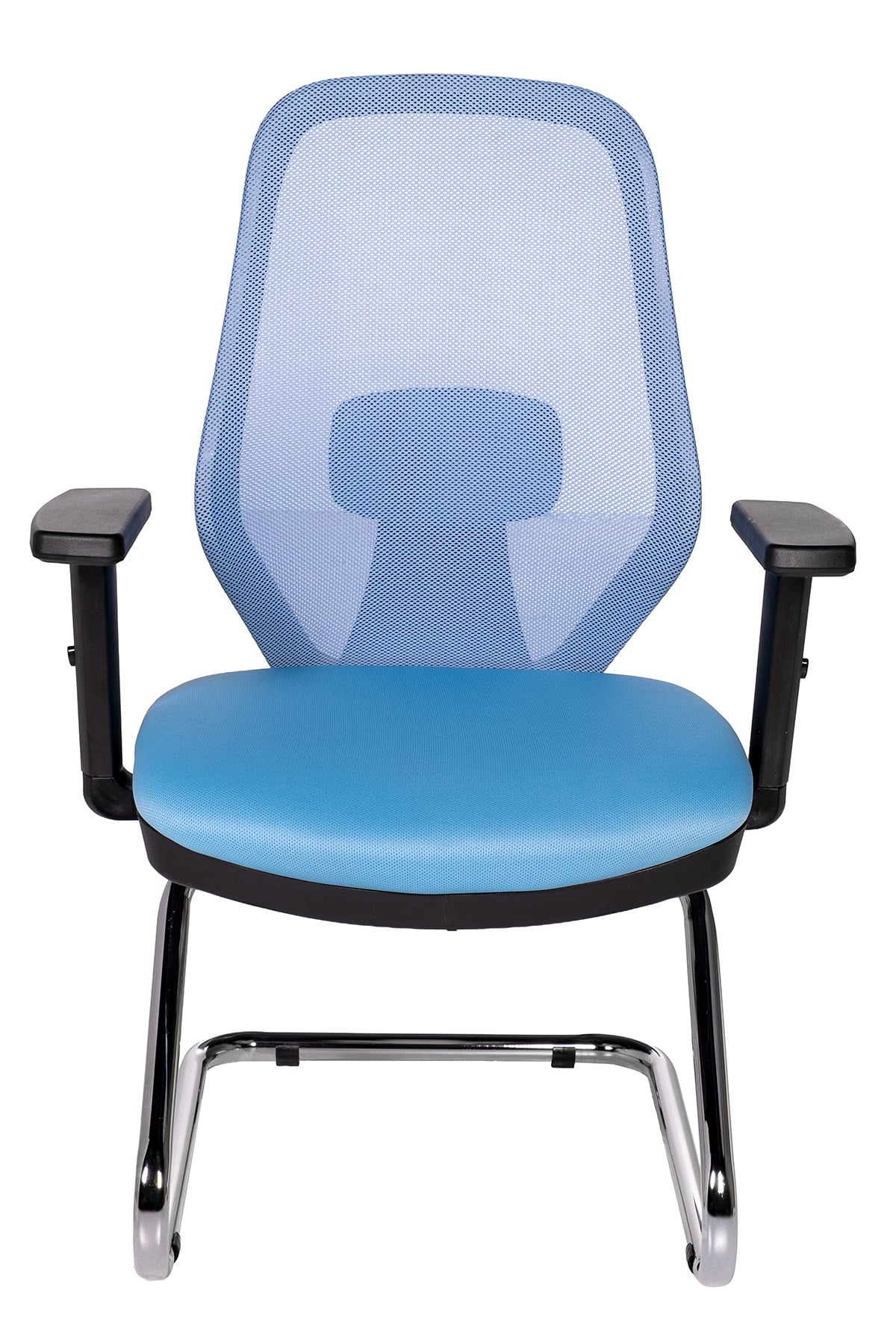 Ofisbazaar Dali Fileli Misafir Koltuğu | Ergonomik Toplantı ve Bekleme Koltuğu Açık Mavi