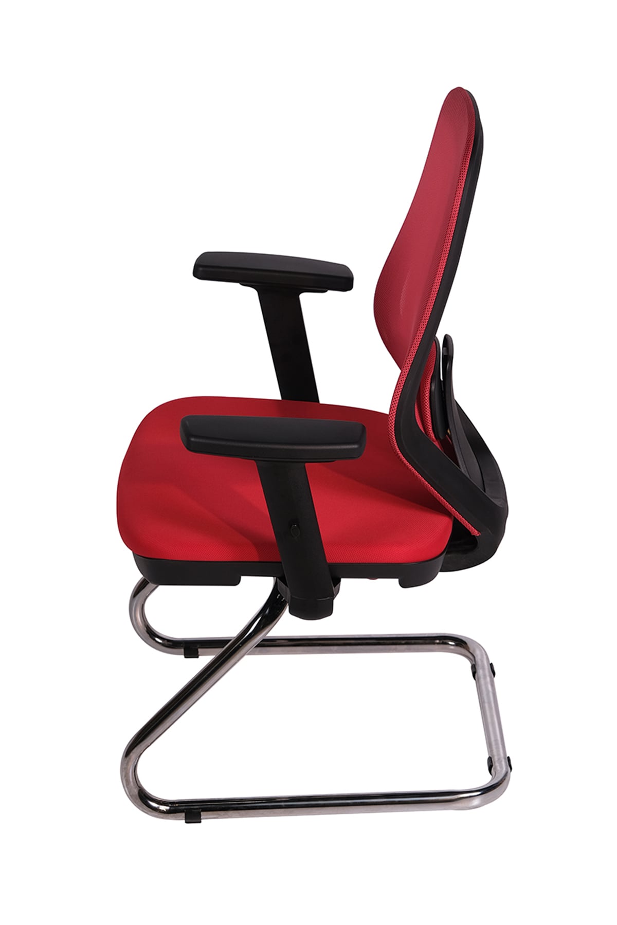 Ofisbazaar Dali Fileli Misafir Koltuğu | Ergonomik Toplantı ve Bekleme Koltuğu Kırmızı