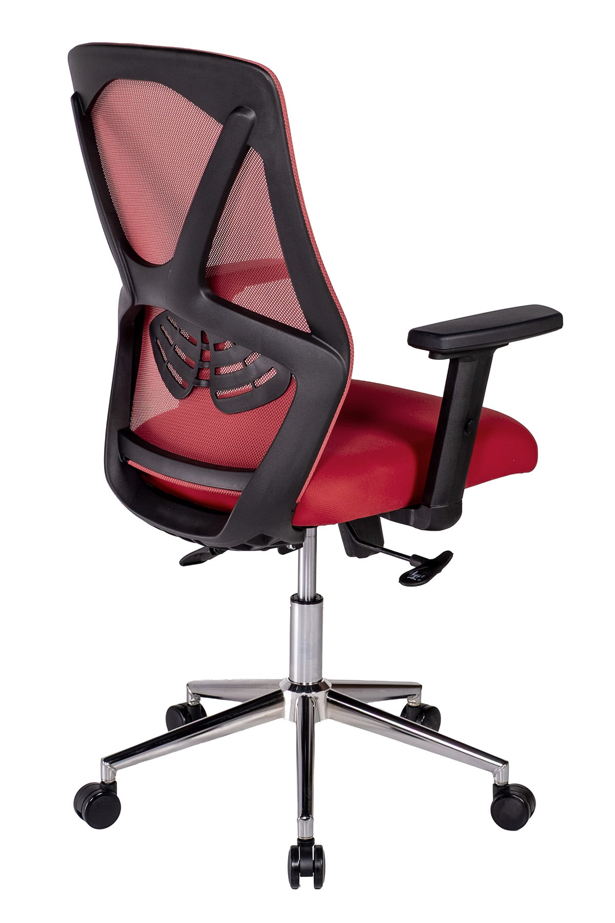 Ofisbazaar Dolphin Siyah Fileli Çalışma Koltuğu | Ergonomik Şef ve Toplantı Koltuğu Kırmızı