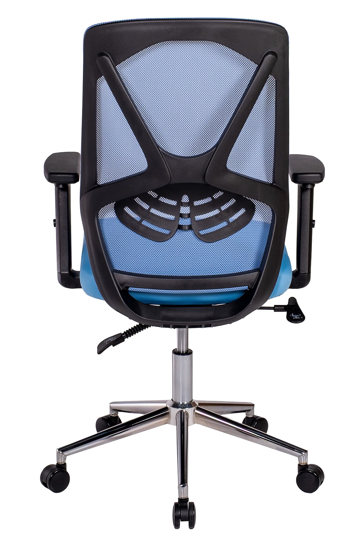 Ofisbazaar Dolphin Siyah Fileli Çalışma Koltuğu | Ergonomik Şef ve Toplantı Koltuğu Açık Mavi