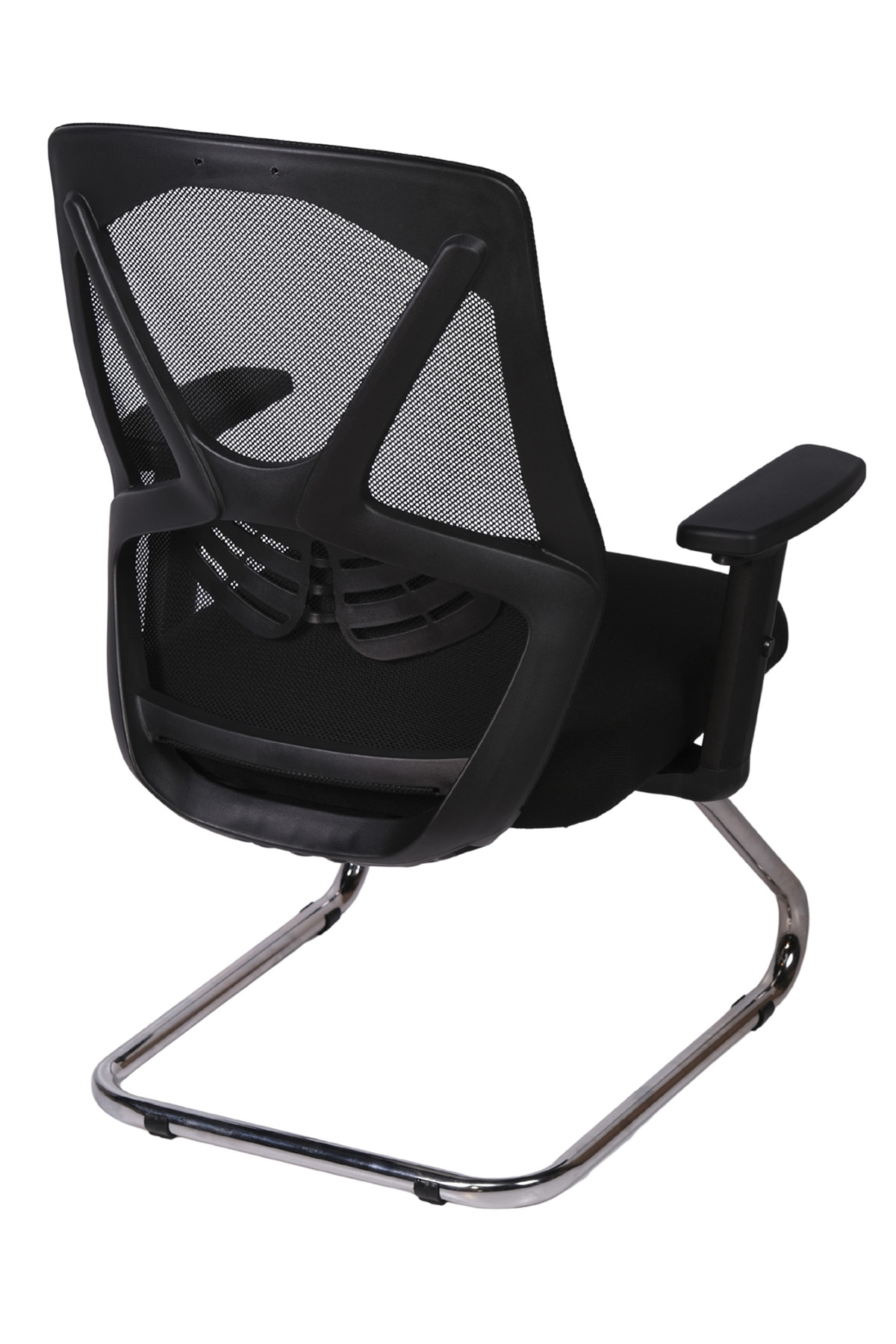 Ofisbazaar Dolphin Siyah Fileli Misafir Koltuğu | Ergonomik Toplantı ve Bekleme Koltuğu Siyah Fileli